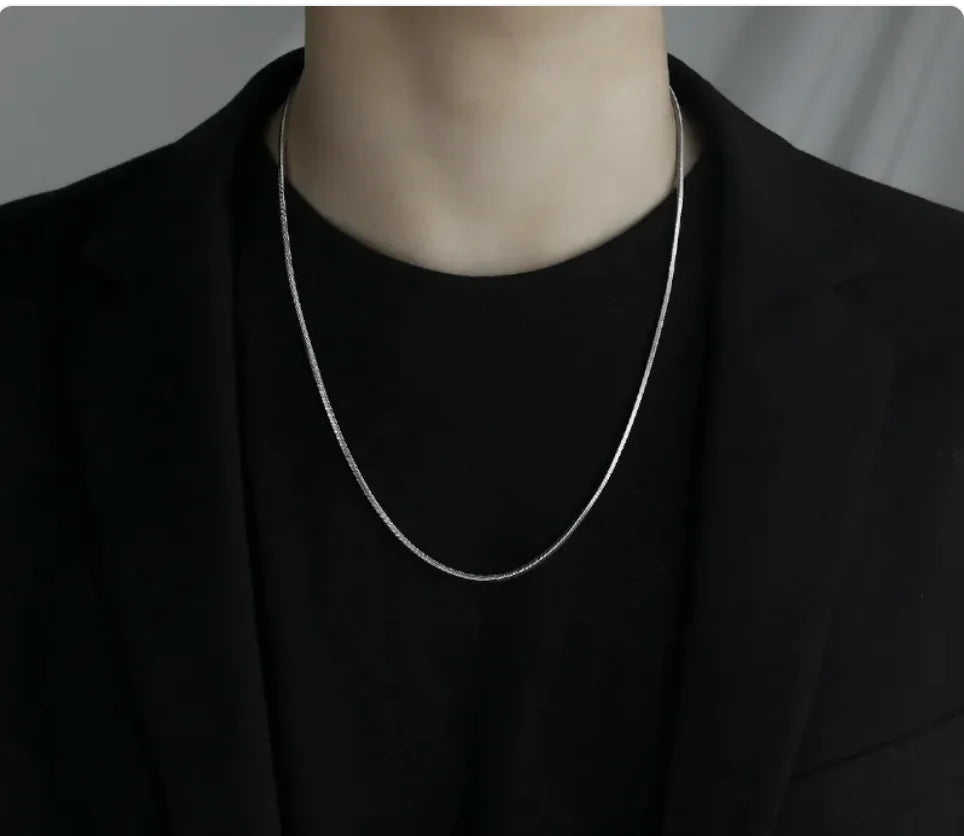 Men's Titanium Steel Clavicle Necklace WEM Support (www.WEM.support)