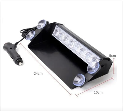 Front Windshield Shovel with 8-LED Red & Blue Flashing Lights WEM Support (www.WEM.support)