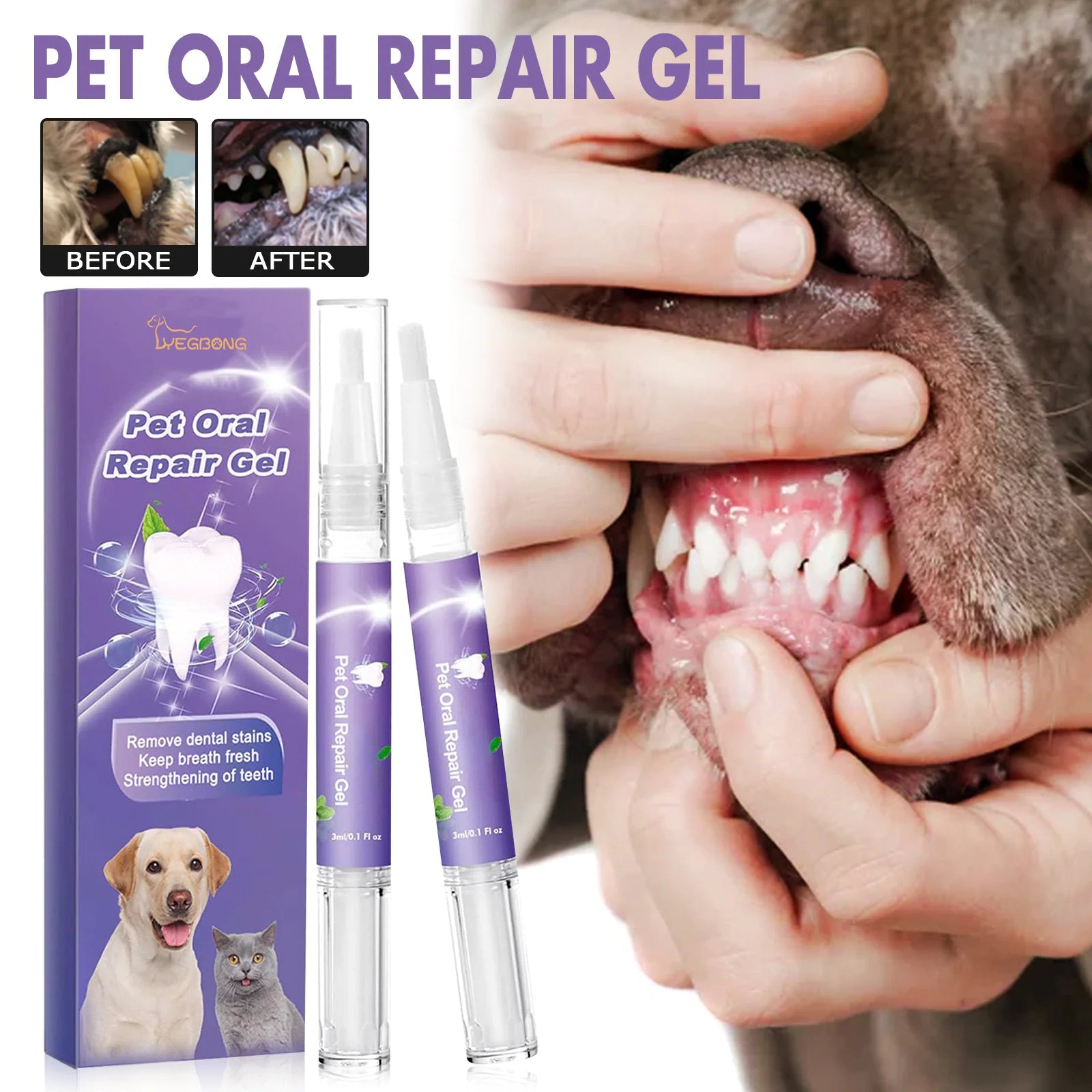 Pet Oral Repair Gel Care Cleaner WEM Support (www.WEM.support)