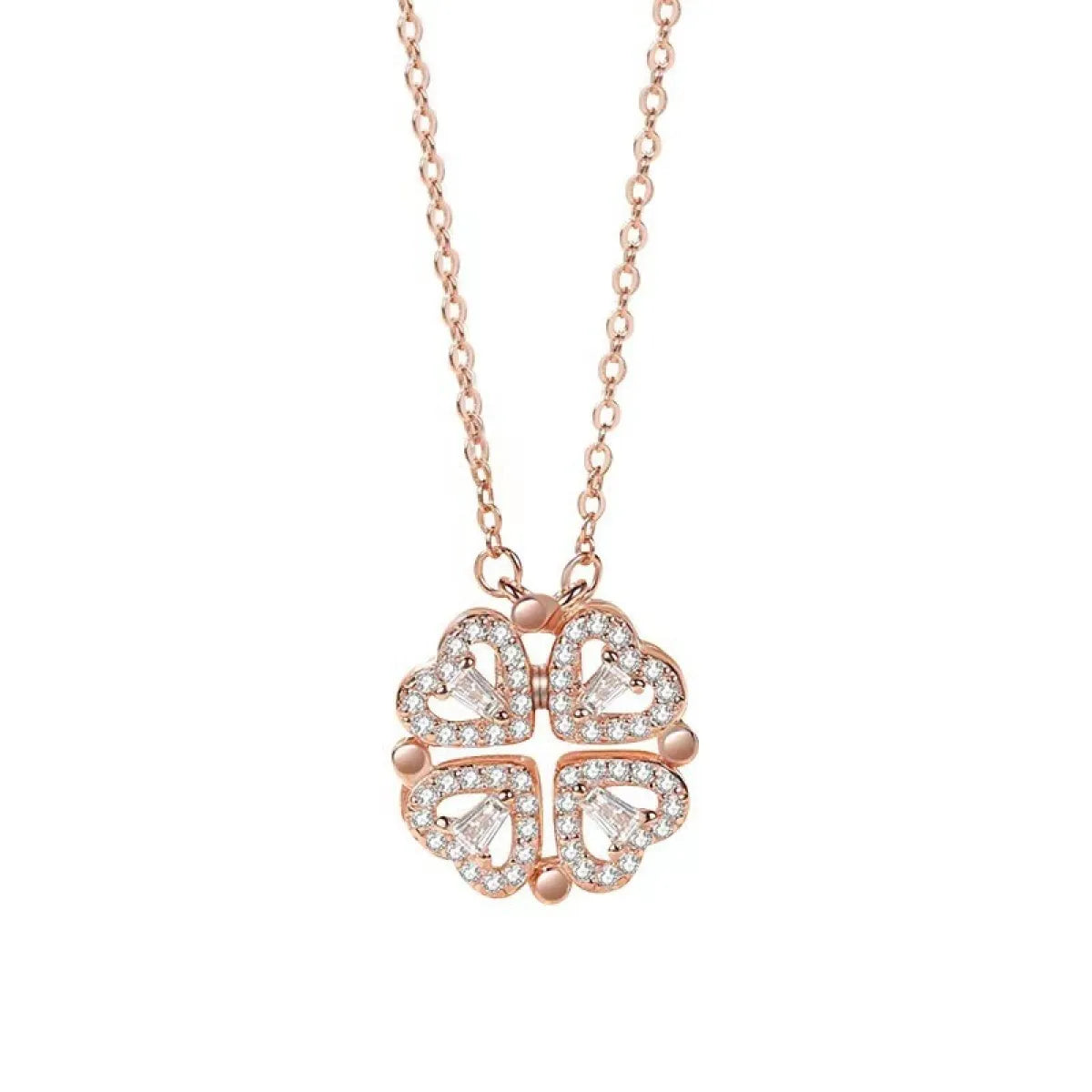 Four-Leaf Clover Double-Wear Necklace WEM Support (www.WEM.support)