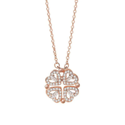 Four-Leaf Clover Double-Wear Necklace WEM Support (www.WEM.support)