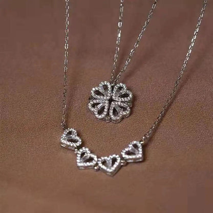 Four-Leaf Clover Double-Wear Necklace WEM Support (www.WEM.support)