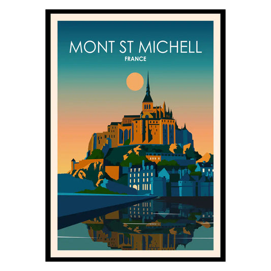 Mont St Michelle France Poster WEM Support (www.WEM.support)