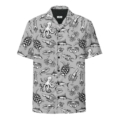 Night Dive Hawaiian Button Shirt: Dive into Stylish Depths! WEM Support (www.WEM.support)