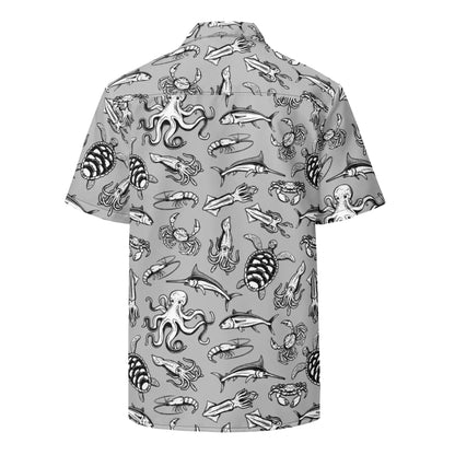 Night Dive Hawaiian Button Shirt: Dive into Stylish Depths! WEM Support (www.WEM.support)