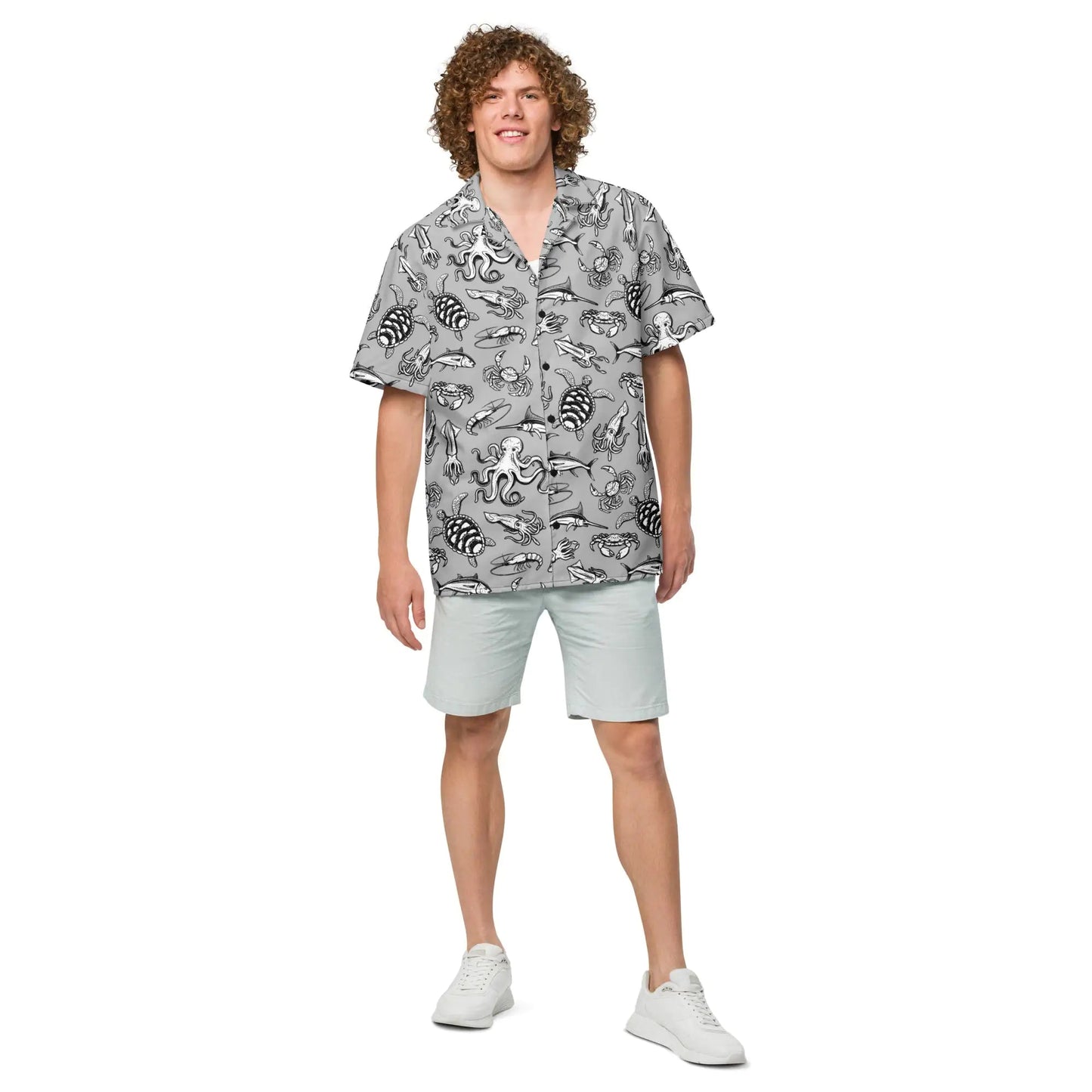 Night Dive Hawaiian Button Shirt: Dive into Stylish Depths! WEM Support (www.WEM.support)
