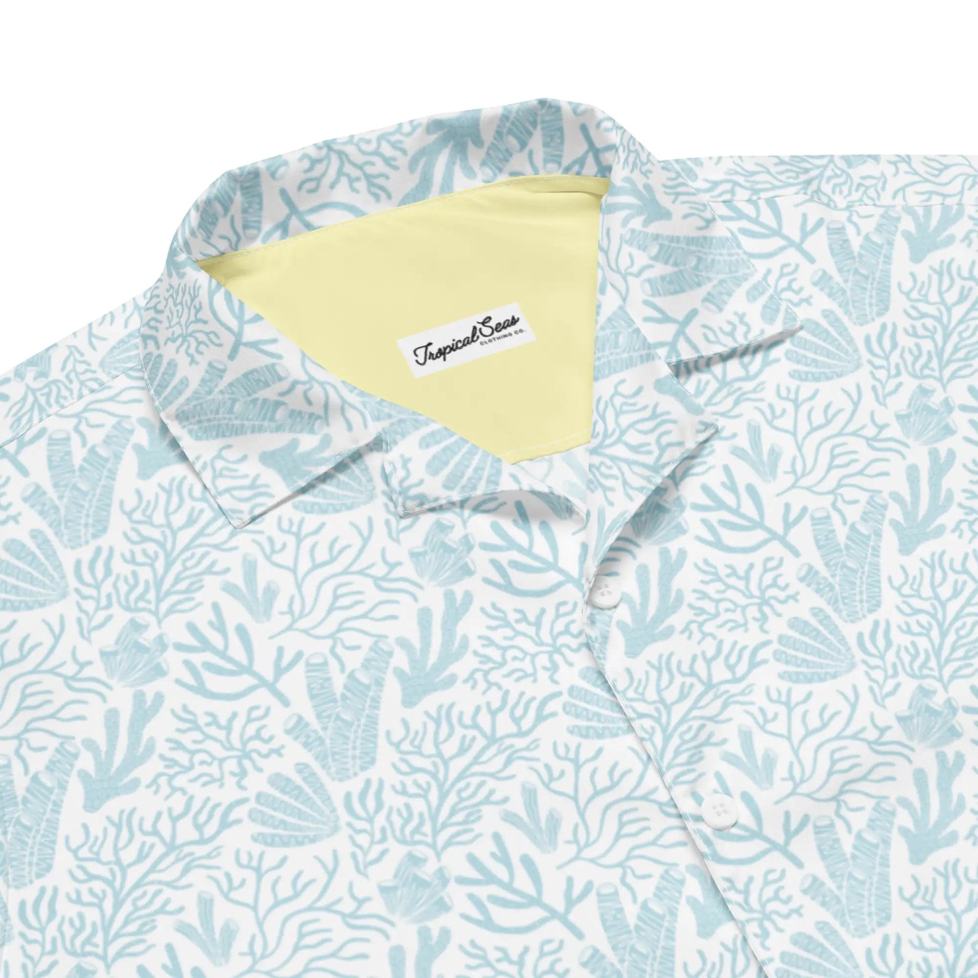 Coral Reef Resort Button Down Hawaiian Shirt - Coastal Summer 2024 Collection WEM Support (www.WEM.support)