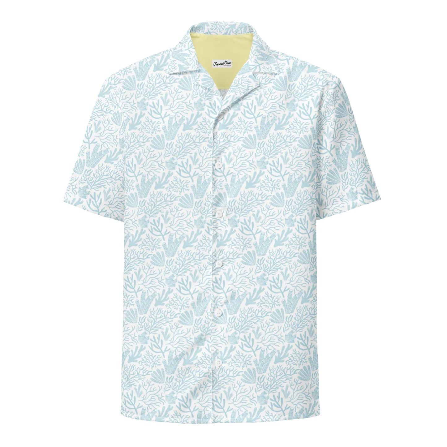 Coral Reef Resort Button Down Hawaiian Shirt - Coastal Summer 2024 Collection WEM Support (www.WEM.support)
