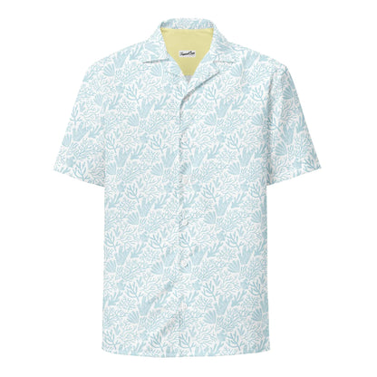 Coral Reef Resort Button Down Hawaiian Shirt - Coastal Summer 2024 Collection WEM Support (www.WEM.support)