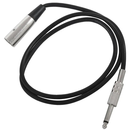 XLR 3-Pin Male To 1/4" Plug TS Microphone Mono Cable Unbalanced Shielded Audio WEM Support (www.WEM.support)