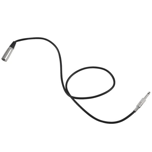 XLR 3-Pin Male To 1/4" Plug TS Microphone Mono Cable Unbalanced Shielded Audio WEM Support (www.WEM.support)