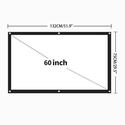 Portable Foldable Projector Screen 16:9 HD Outdoor Home Cinema Theater 3D Movie WEM Support (www.WEM.support)