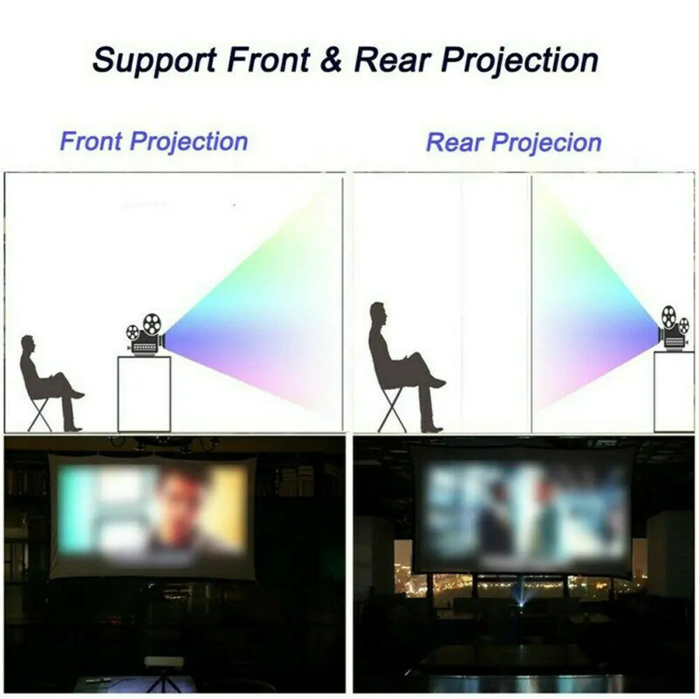 Portable Foldable Projector Screen 16:9 HD Outdoor Home Cinema Theater 3D Movie WEM Support (www.WEM.support)