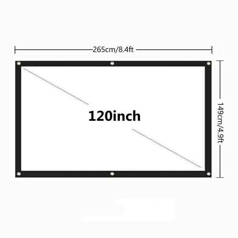 Portable Foldable Projector Screen 16:9 HD Outdoor Home Cinema Theater 3D Movie WEM Support (www.WEM.support)