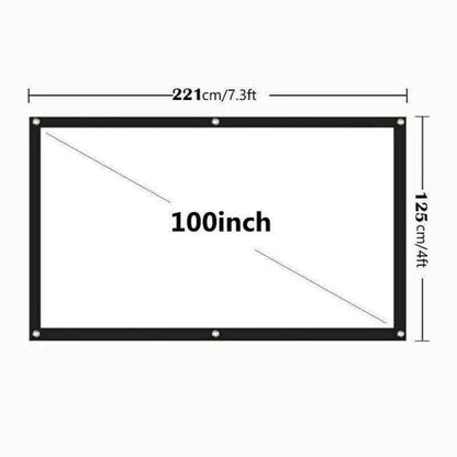 Portable Foldable Projector Screen 16:9 HD Outdoor Home Cinema Theater 3D Movie WEM Support (www.WEM.support)