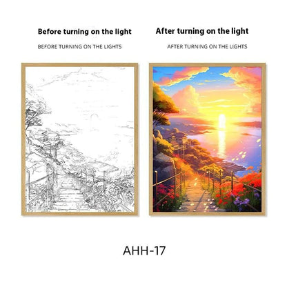 Decorative Painting Night Lamp WEM Support (www.WEM.support)