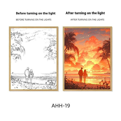 Decorative Painting Night Lamp WEM Support (www.WEM.support)