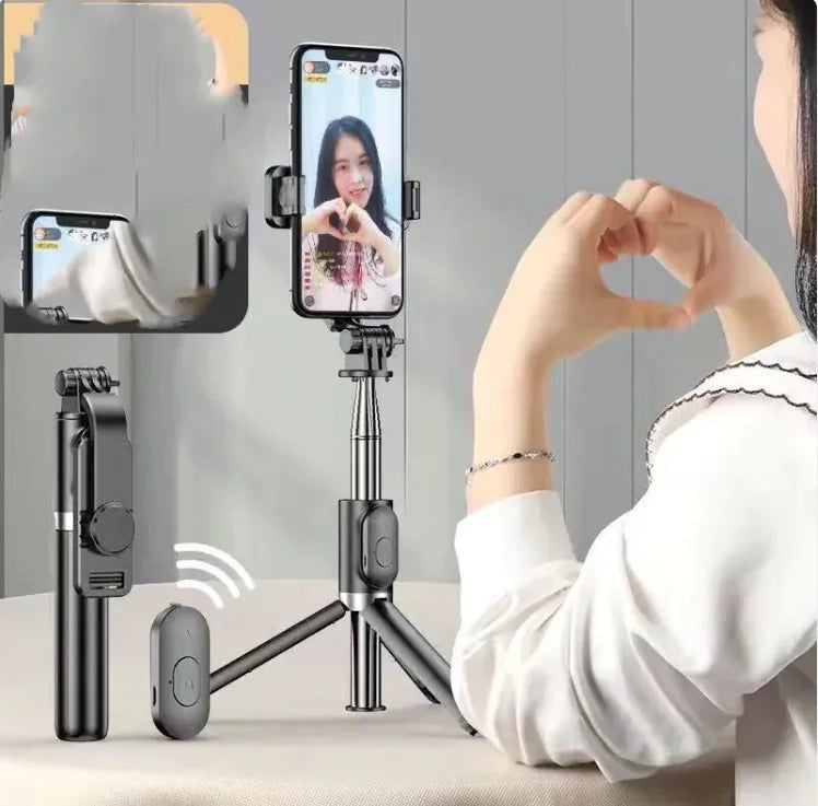 Portable Bluetooth Selfie Stick & Tripod with Fill Light for Apple Devices WEM Support (www.WEM.support)