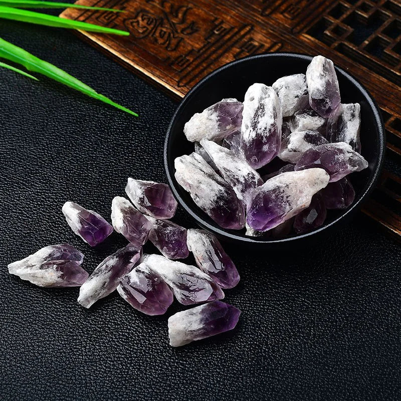 Natural White Purple Citrine Rough Stones WEM Support (www.WEM.support)