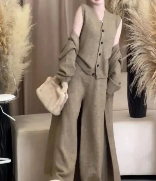 Elegant Knitwear Three-Piece Set WEM Support (www.WEM.support)