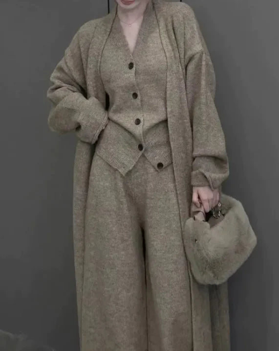 Elegant Knitwear Three-Piece Set WEM Support (www.WEM.support)