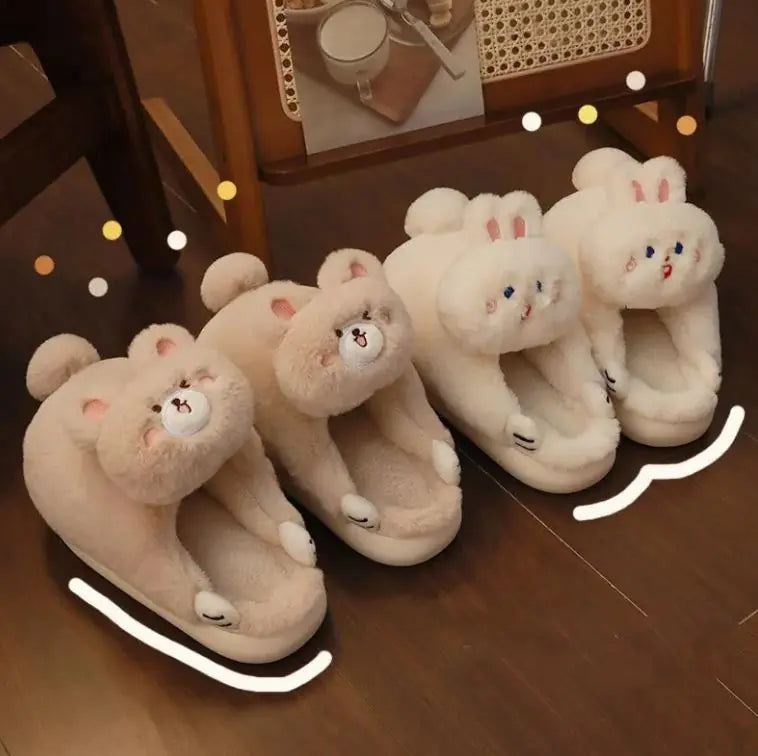 Female Winter Household Indoor Cotton Slippers WEM Support (www.WEM.support)