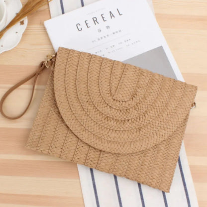 Ari Handwoven Straw Clutch WEM Support (www.WEM.support)