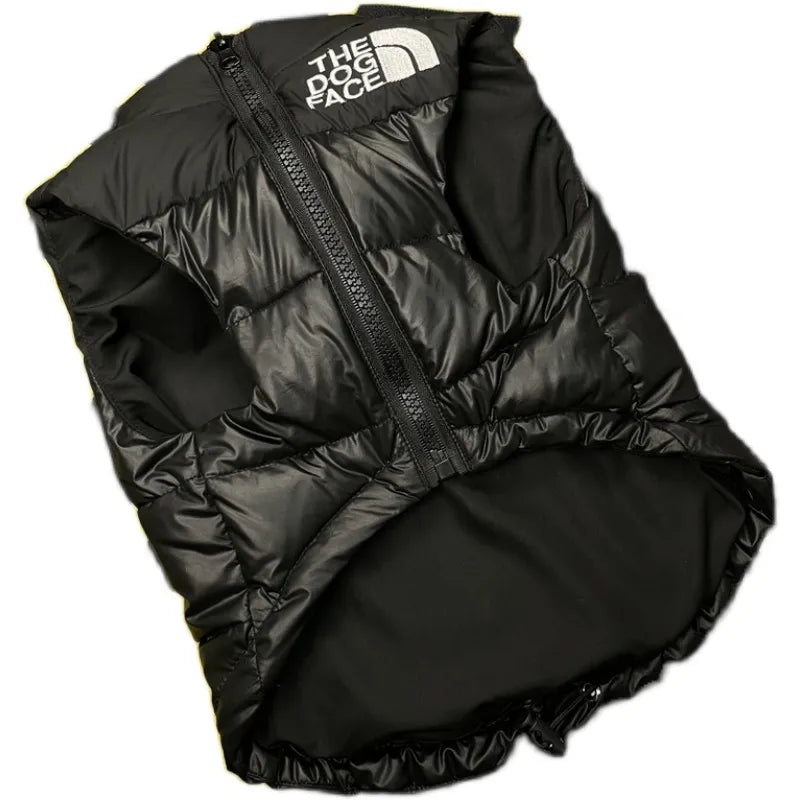 Puppy Warm Black Down Vest Jacket WEM Support (www.WEM.support)