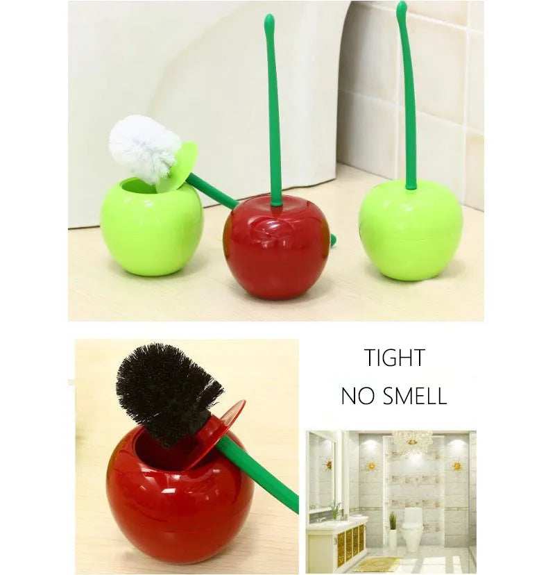 Cherry Shape Plastic Toilet Brush Set WEM Support (www.WEM.support)