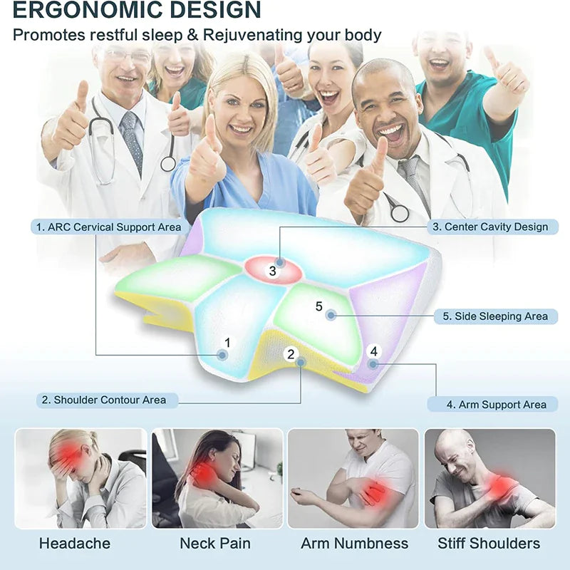 Ergonomic Contour Neck Pillow WEM Support (www.WEM.support)