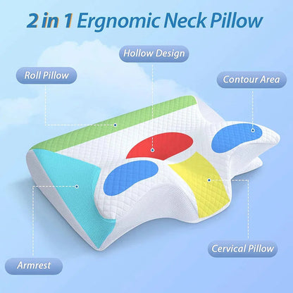 Ergonomic Contour Neck Pillow WEM Support (www.WEM.support)
