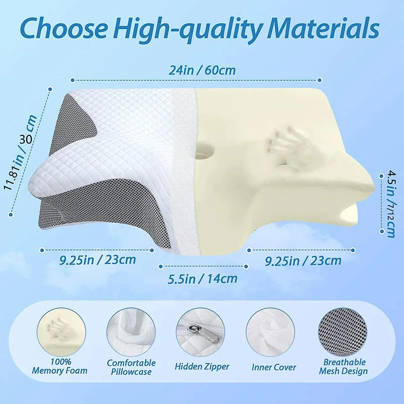 Ergonomic Contour Neck Pillow WEM Support (www.WEM.support)