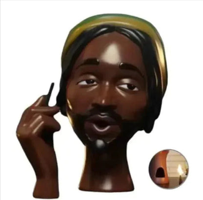 Ebony Elegance Smoke Oven Sculpture – Creative Resin Incense Burner WEM Support (www.WEM.support)