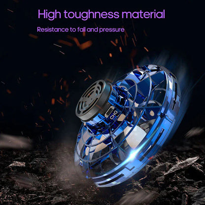 Flying Fidget Spinner Drone Ball UFO Stress Focus Hand Fun Toy LED Kids & Adults WEM Support (www.WEM.support)
