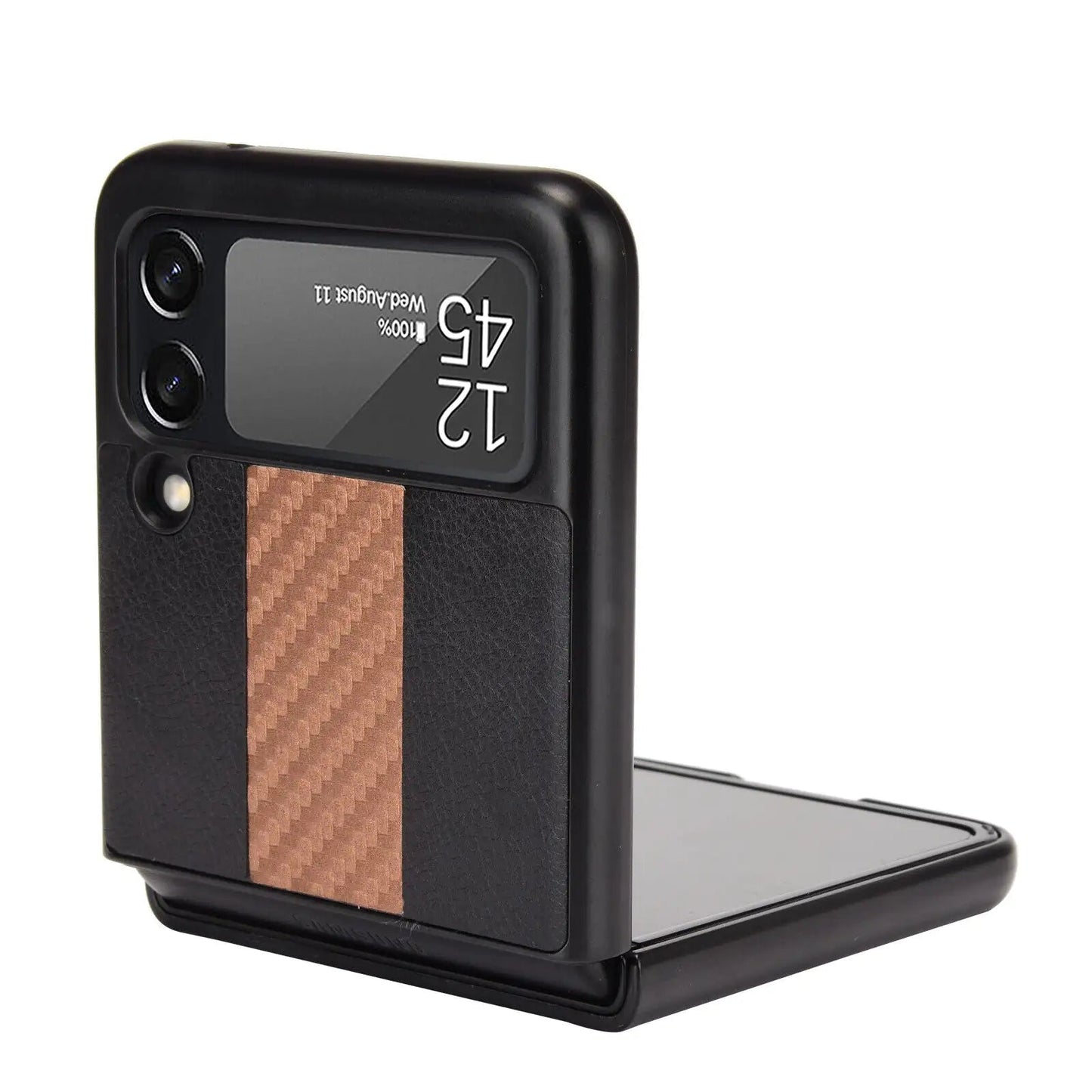 For Samsung Galaxy Z Flip 3 5G Slim Folding Leather Shockproof Phone Case Cover WEM Support (www.WEM.support)