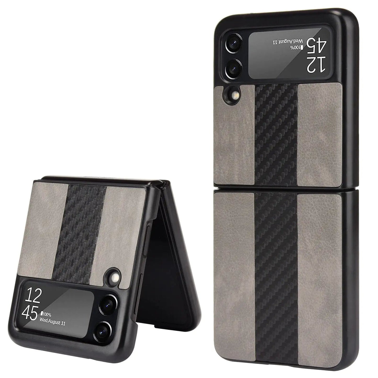 For Samsung Galaxy Z Flip 3 5G Slim Folding Leather Shockproof Phone Case Cover WEM Support (www.WEM.support)