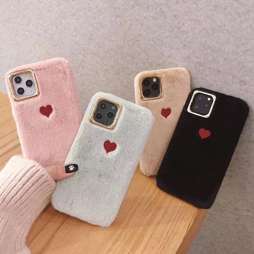 Cute Fluffy Heart Phone Case WEM Support (www.WEM.support)