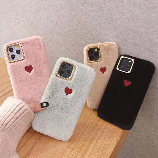 Cute Fluffy Heart Phone Case WEM Support (www.WEM.support)
