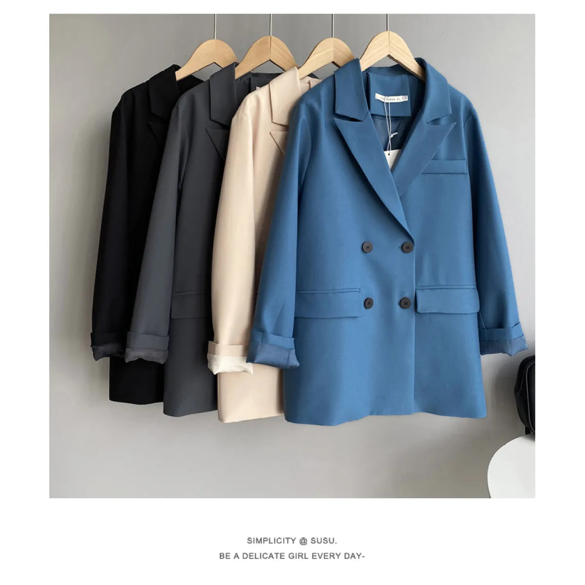 New British Style Suit Jacket Female Spring British Style Small Casual Suit Design Niche Top WEM Support (www.WEM.support)