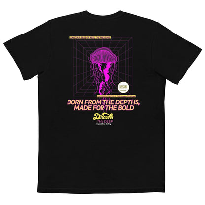 Discover the Deep Deep-sea Jellyfish Pocket T-shirt WEM Support (www.WEM.support)