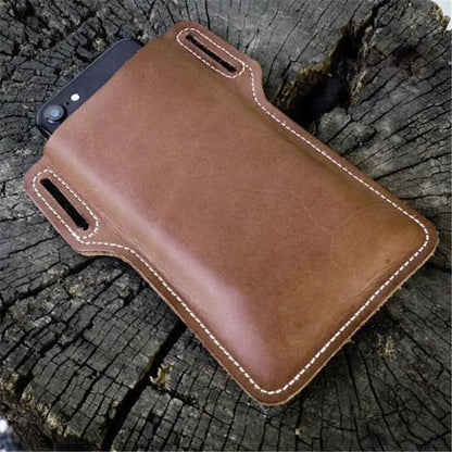 Men Cell Phone Belt Pack Bag Loop Waist Holster Pouch Case Leather Wallet Cover WEM Support (www.WEM.support)