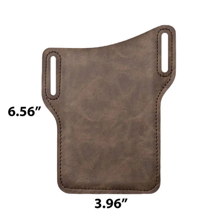 Men Cell Phone Belt Pack Bag Loop Waist Holster Pouch Case Leather Wallet Cover WEM Support (www.WEM.support)