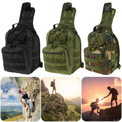 Mens Backpack Tactical Sling Shoulder Bag Molle Travel Chest Pack Outdoor Hiking WEM Support (www.WEM.support)