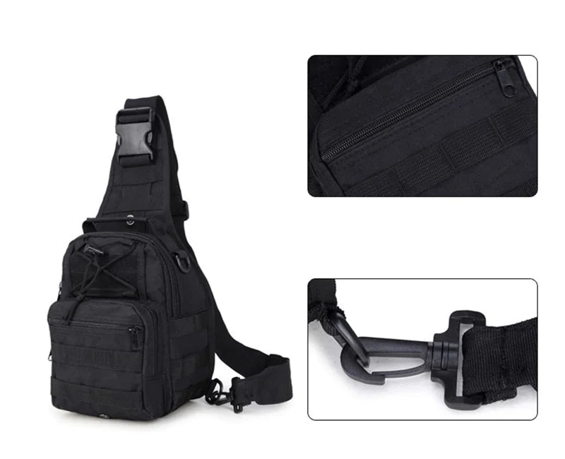 Mens Backpack Tactical Sling Shoulder Bag Molle Travel Chest Pack Outdoor Hiking WEM Support (www.WEM.support)