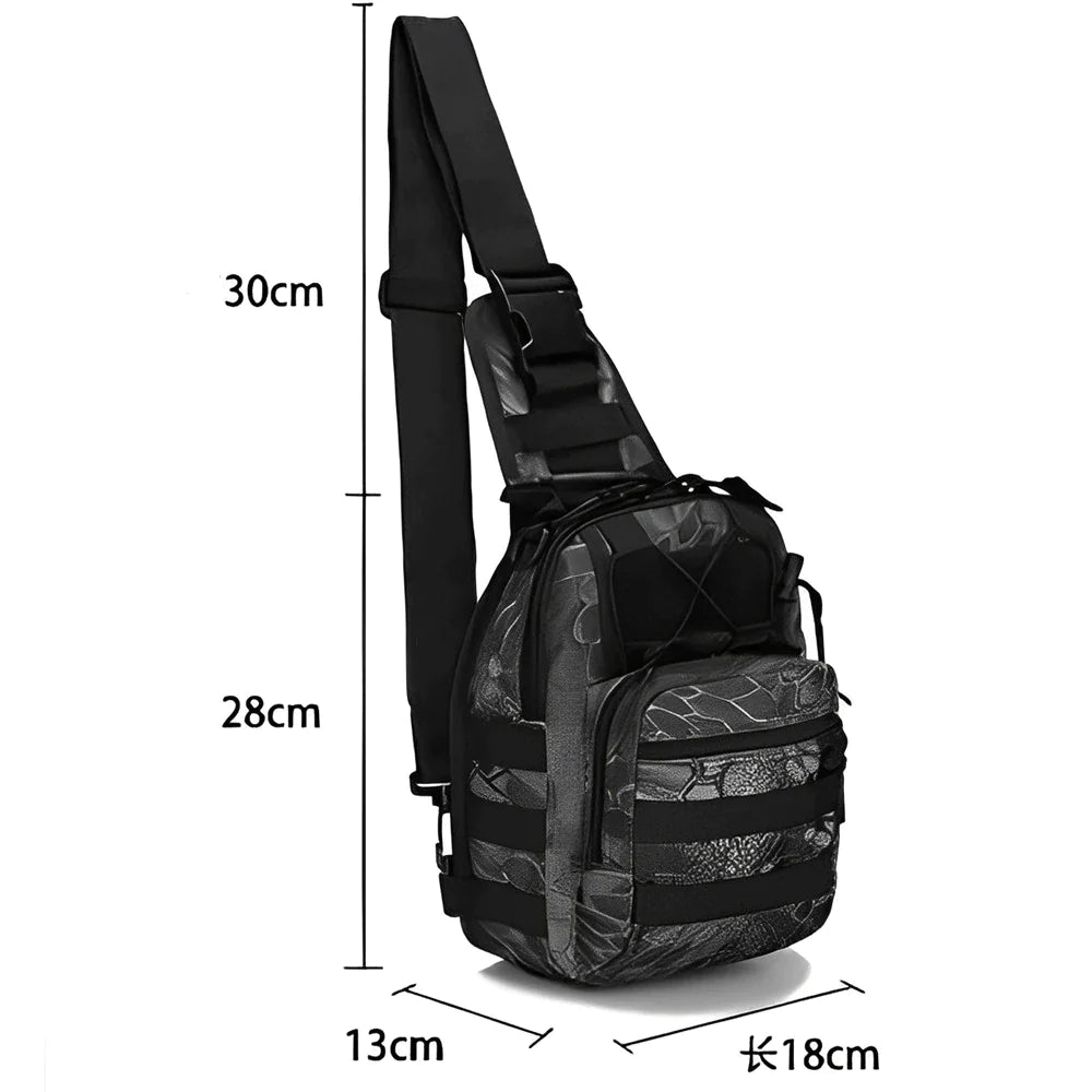 Mens Backpack Tactical Sling Shoulder Bag Molle Travel Chest Pack Outdoor Hiking WEM Support (www.WEM.support)