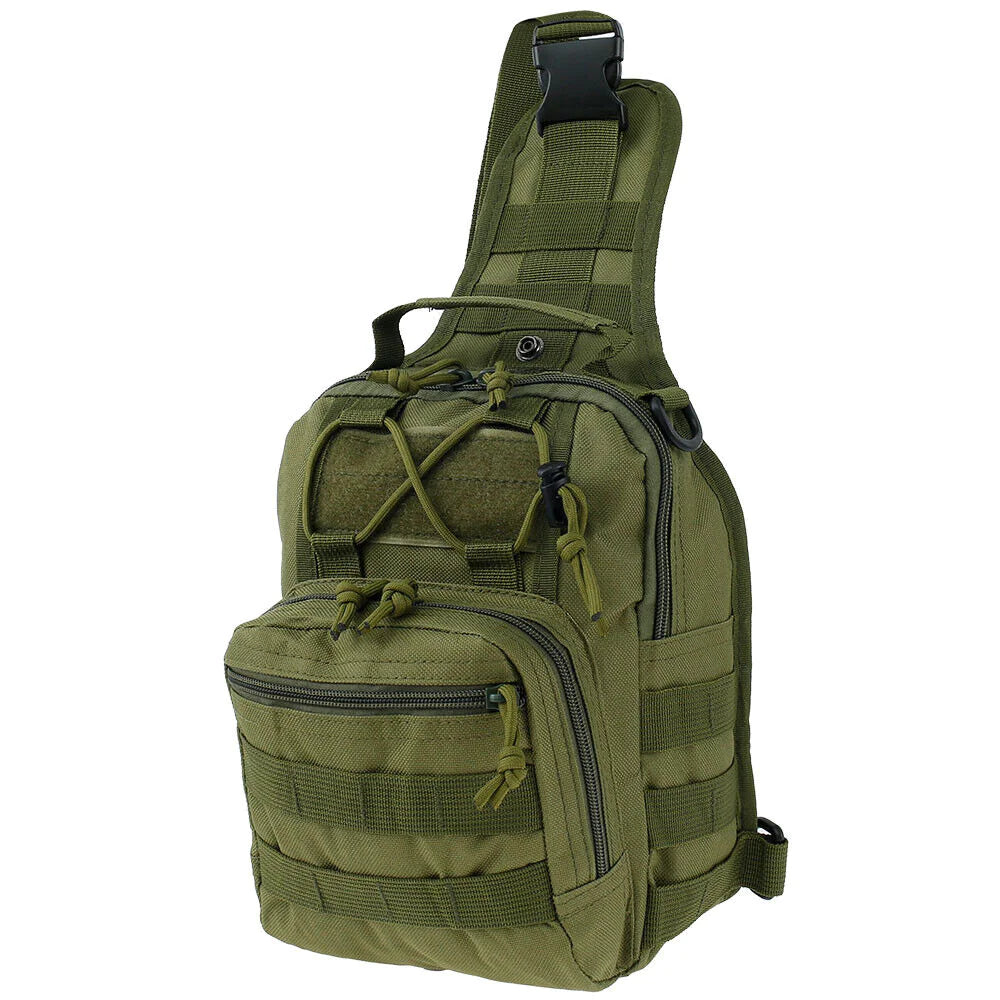 Mens Backpack Tactical Sling Shoulder Bag Molle Travel Chest Pack Outdoor Hiking WEM Support (www.WEM.support)