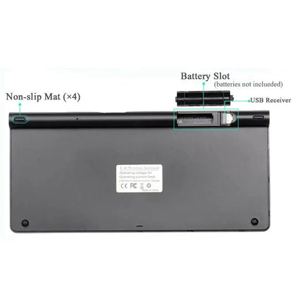 Mini Wireless Keyboard And Mouse Set Waterproof 2.4G For Mac Apple PC Computer WEM Support (www.WEM.support)