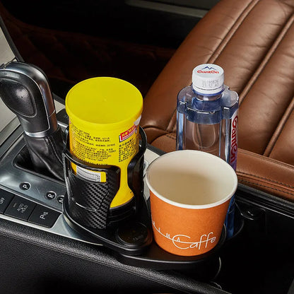 Multifunctional Car Water Cup Holder Carbon Fiber WEM Support (www.WEM.support)