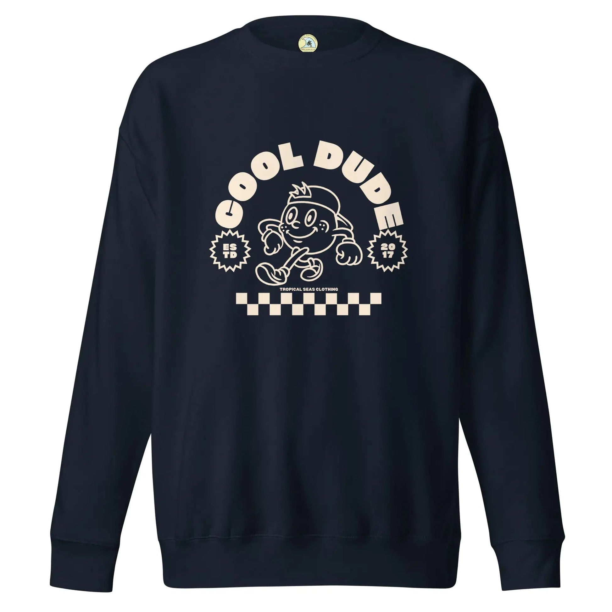 Cool Dude Surfer Premium Sweatshirt WEM Support (www.WEM.support)