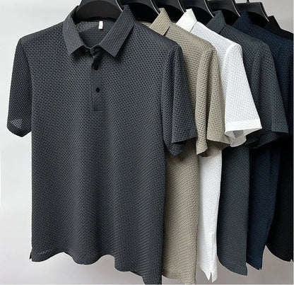 Men's Ice Silk Mesh Polo Shirt WEM Support (www.WEM.support)